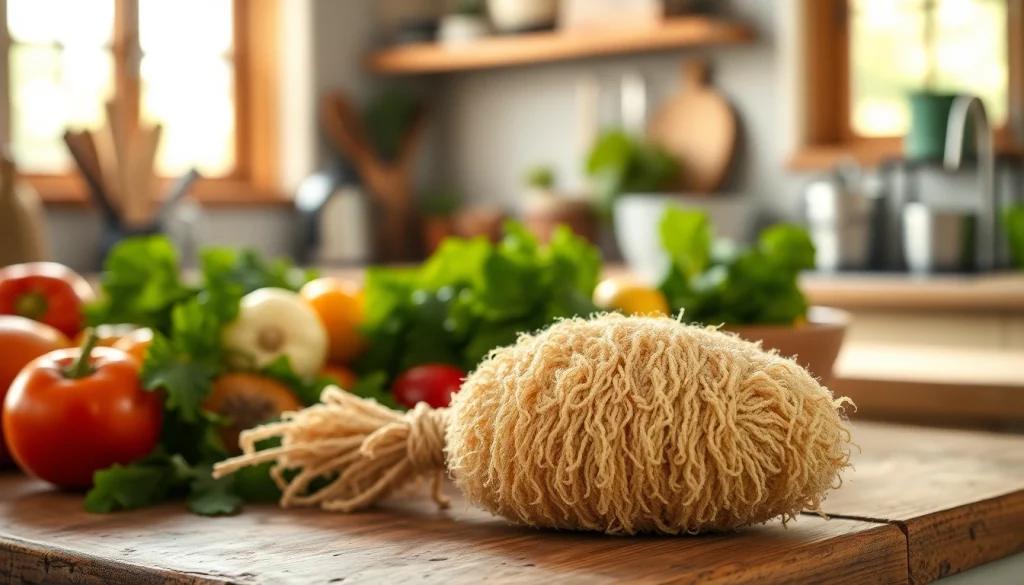 Discover the benefits of using a kitchen loofah scrubber for natural cleaning.