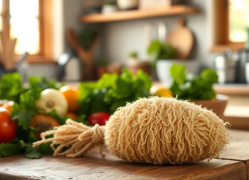Discover the benefits of using a kitchen loofah scrubber for natural cleaning.
