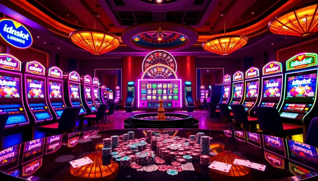 Experience high-stakes gameplay at the idnslot casino with thrilling slot machines and poker tables.
