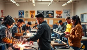 Engaged students and instructors at a Trade School Knoxville TN showcase hands-on learning and skills development.