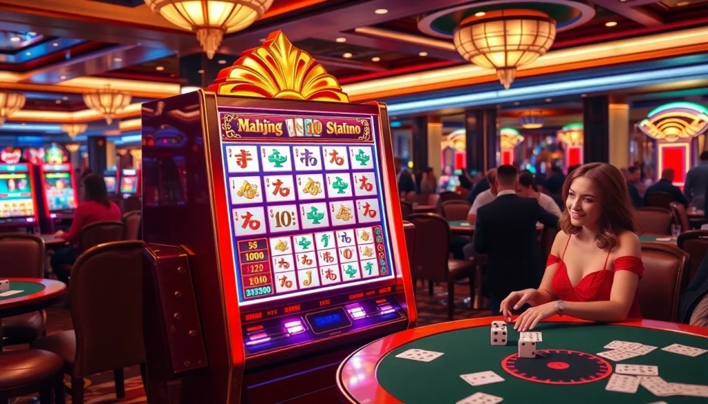 Experience the thrill of a slot demo mahjong game with vibrant casino visuals and engaging gameplay.