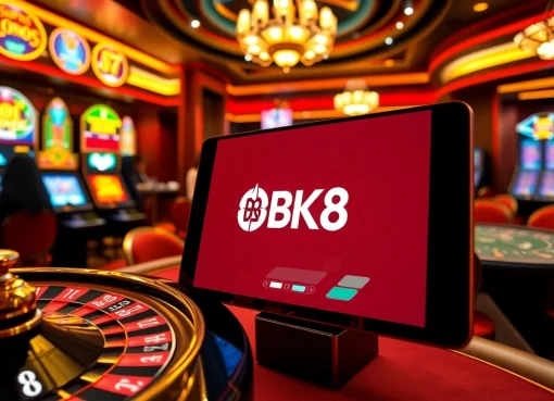 Experience thrilling gameplay at BK8 เว็บตรง with vibrant casino tables and slot machines.