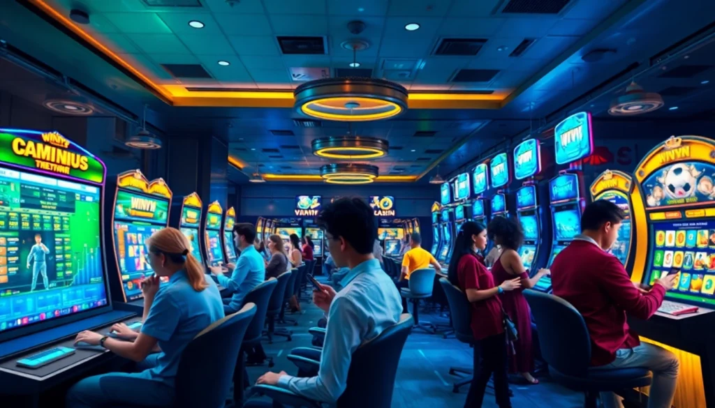 Engaging online gambling scene showcasing various games at winvn88.live