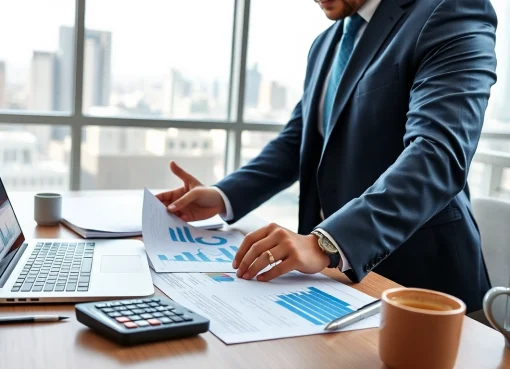 Find competitor pricing analysis with charts, graphs, and financial documents in a modern office.