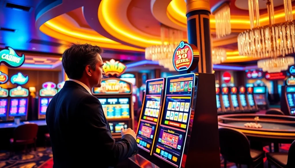 Play the best slot depo 5rb machines in a luxurious casino atmosphere filled with excitement.