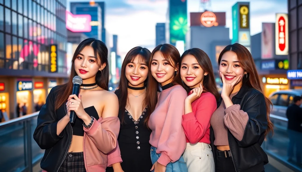 Engaging photo of blackpink members Jisoo, Jennie, Rosé, and Lisa in a dynamic urban setting.