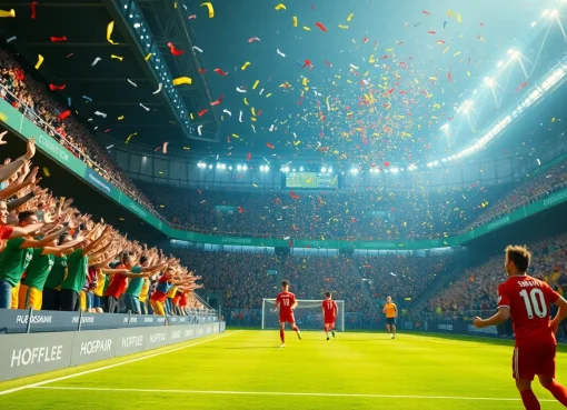 บ้านผลบอล888 การเฉลิมฉลองในสนามฟุตบอลที่เต็มไปด้วยแฟนบอลและความตื่นเต้น