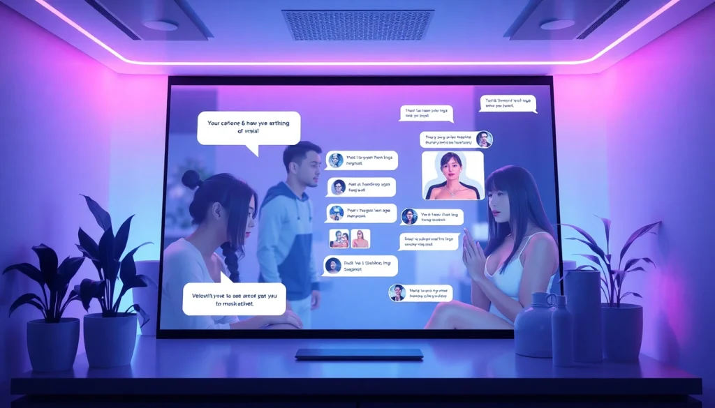 Explore a captivating NSFW AI chat interface showcasing dynamic characters and interactive elements.