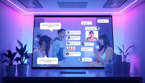 Explore a captivating NSFW AI chat interface showcasing dynamic characters and interactive elements.