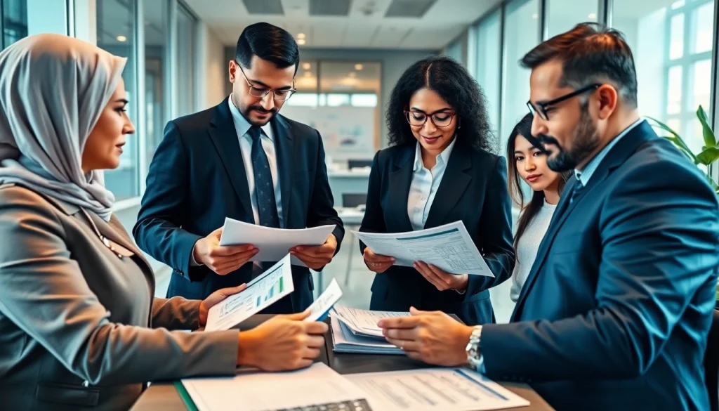 VAT Services in UAE consultations with professionals in a modern office environment showcasing financial discussions.