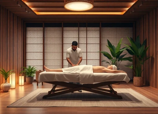 속초마사지 고급 마사지 치료 세션이 있는 평화로운 환경