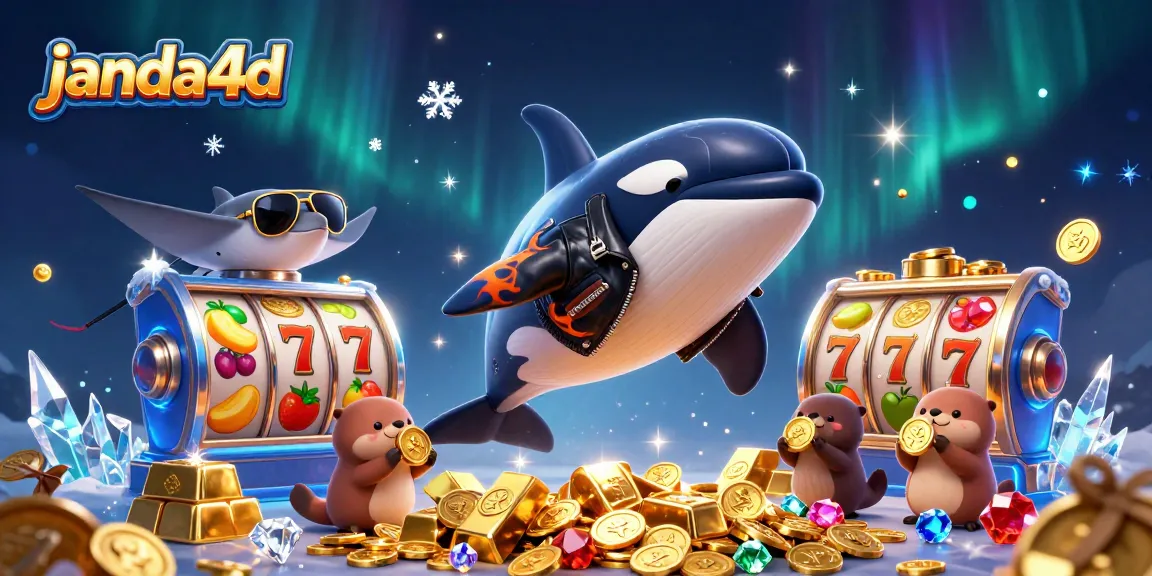 Janda4d menghadirkan aksi meriah dengan wale orca dan otter beruang koin dalam permainan slot.