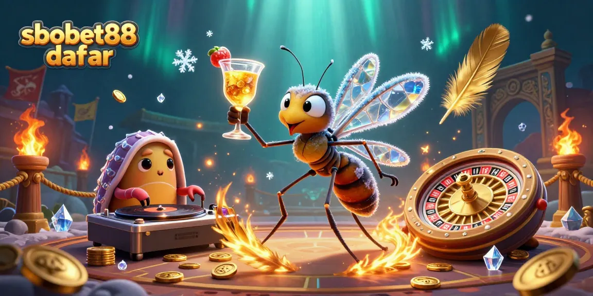 Engage with sbobet88 daftar for exciting casino action with a vibrant digital illustration.